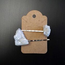 White Stone Bobby Pins